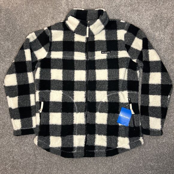 Columbia Sweaters - Columbia Women's Fleece Jacket West Bend Full-Zip Chalk Check Print Size XXL 2XL